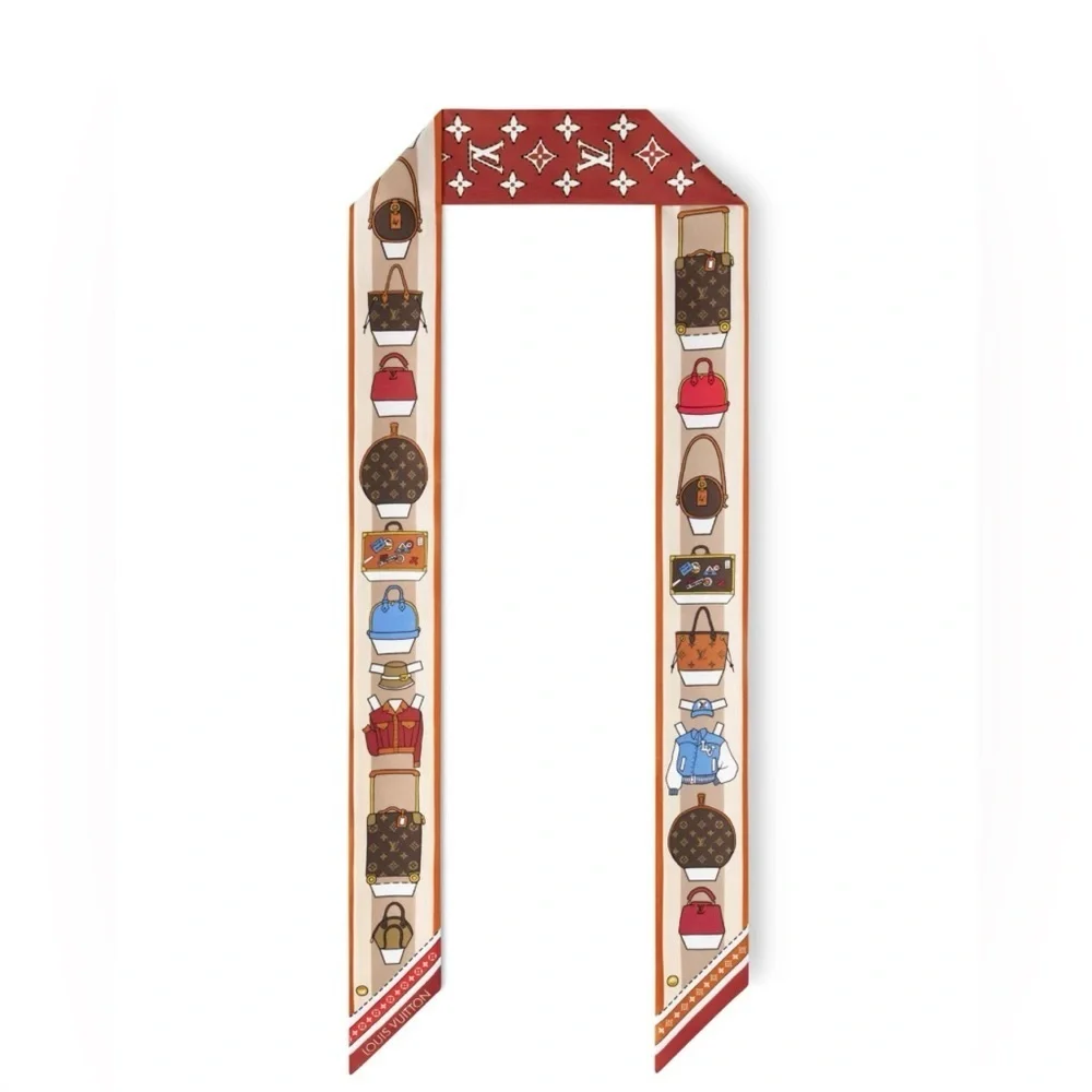 Louis Vuitton Asnières Monogram Twilly Scarf